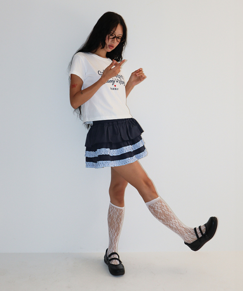 RONRON(ロンロン)の「SALTY KISSES CROP T SHIRT WHITE(Tシャツ/カットソー・レディース・その他・FREE)」の5枚目の写真