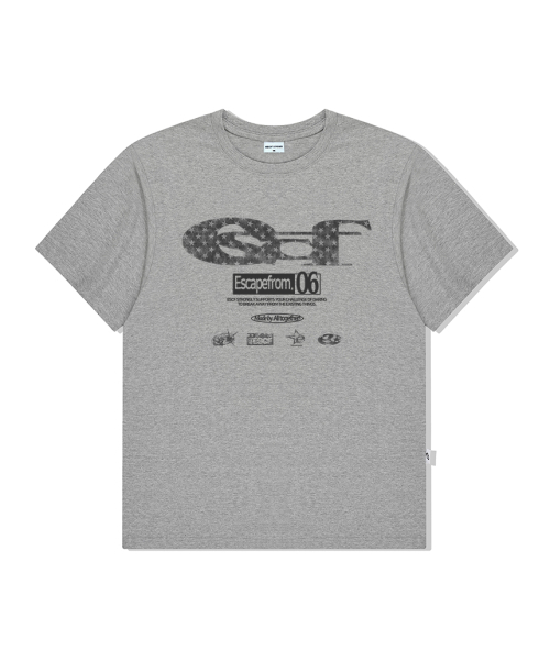 ESCAPEFROM(エスケープフロム)の「ビョルデニムプリントオーバーサイズ半袖Tシャツグレー(Tシャツ/カットソー・レディース・その他・LARGE/SMALL/MEDIUM)」の1枚目の写真