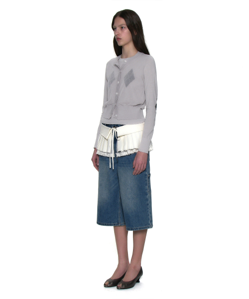 PARTIMENTO WOMEN(パルティメントウィメン)の「ターンオーバープリーツラップスカート_ホワイト(スカート・レディース・その他・SMALL/MEDIUM)」の4枚目の写真
