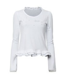 Muta Frill Puff T-Shirt (FL-189_White)