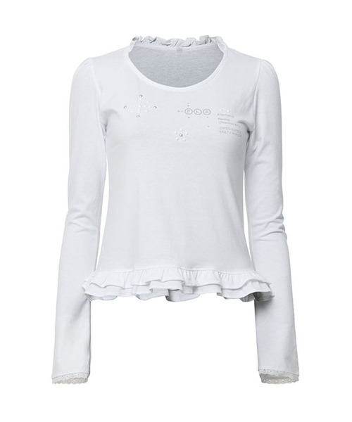 FLAREUP(フレアアップ)の「Muta Frill Puff T-Shirt (FL-189_White)(Tシャツ/カットソー・レディース・ホワイト・1/2)」の1枚目の写真