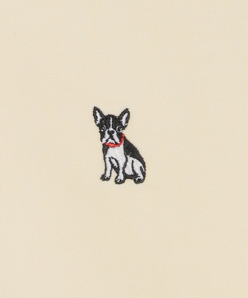 TOKYO SHIRTS（トウキョウシャツ）の「フレンチブルドッグ刺繍 オックスフォードシャツ（シャツ/ブラウス・メンズ・イエロー・M/L/LL）」の5枚目の写真