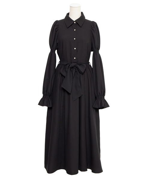 PUNYUS（プニュズ）の「マムルークスリーブワンピース（ワンピース・レディース・サックスブルー/ブラック/ベージュ・1/2/3/4）」の13枚目の写真