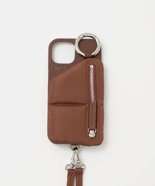 ajew（エジュー）の「＜ajew＞PUFFER iPhone15ケース（スマホケース/カバー・レディース・ブラック/ブラウン系/ライトブルー・FREE）」の2枚目の写真