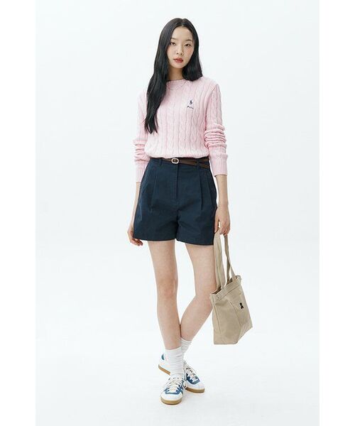 MUSINSA STANDARD WOMAN（ムシンサスタンダードウーマン）の「ウィメンズツーピンタックワイドチノショーツ[ベージュ]（その他パンツ・レディース・その他・24/25/26/27/28/29/30）」の10枚目の写真