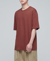 リラックスフィットクルーネックTシャツ[ブリックレッド]