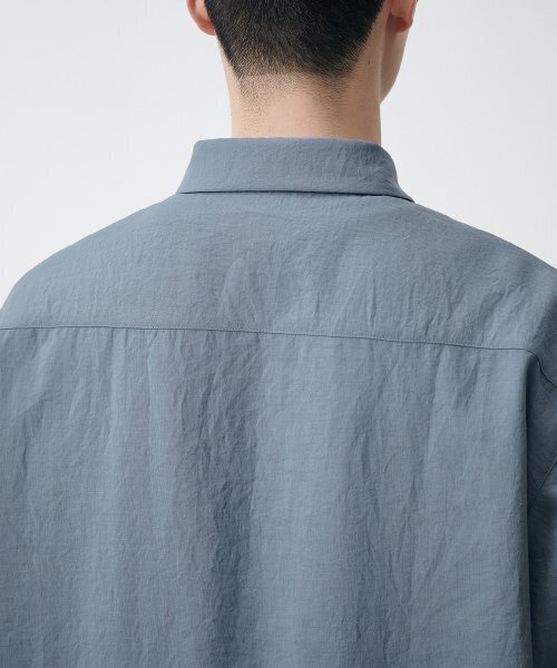 MUSINSA STANDARD（ムシンサスタンダード）の「リラックスドリネンライクシャツ[ブルーグレー]（シャツ/ブラウス・メンズ・その他・SMALL/MEDIUM/LARGE/X-LARGE/XX-LARGE）」の5枚目の写真