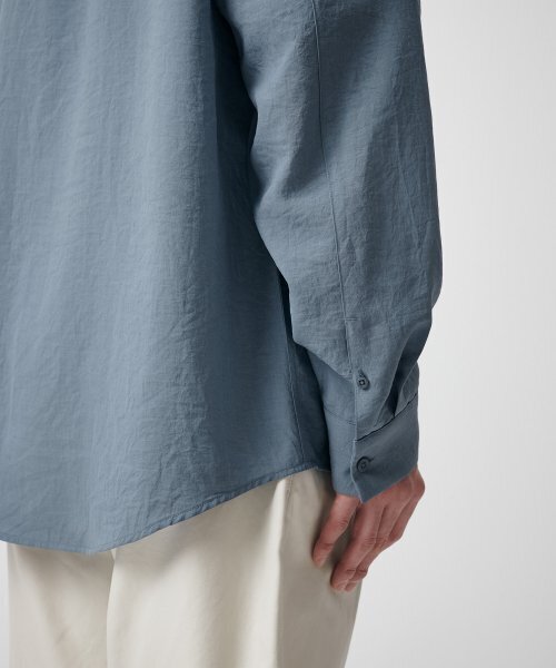 MUSINSA STANDARD（ムシンサスタンダード）の「リラックスドリネンライクシャツ[ブルーグレー]（シャツ/ブラウス・メンズ・その他・SMALL/MEDIUM/LARGE/X-LARGE/XX-LARGE）」の6枚目の写真