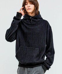 フィッシャーマンスナップ フードパーカー_ブラック