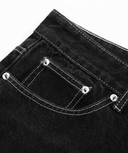 TRILLION(トリリオン)の「フロントウォッシュワイドデニムパンツ(NORMAL BLACK)(デニムパンツ・レディース・その他・MEDIUM/LARGE/X-LARGE/SMALL)」の20枚目の写真