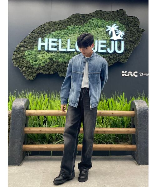 TRILLION(トリリオン)の「フロントウォッシュワイドデニムパンツ(NORMAL BLACK)(デニムパンツ・レディース・その他・MEDIUM/LARGE/X-LARGE/SMALL)」の12枚目の写真