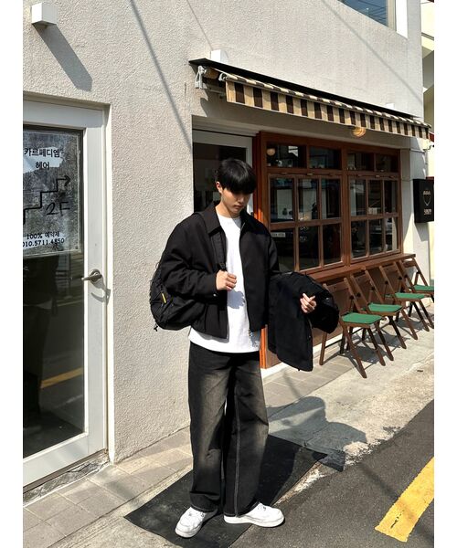 TRILLION(トリリオン)の「フロントウォッシュワイドデニムパンツ(NORMAL BLACK)(デニムパンツ・レディース・その他・MEDIUM/LARGE/X-LARGE/SMALL)」の5枚目の写真