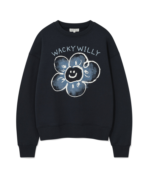 Wacky WiLLy（ワッキーウィリー）の「[25FW]ウーマンズビッグリリーグラフィックマンツーマンネイビー（スウェット・レディース・その他・SMALL/MEDIUM）」の2枚目の写真