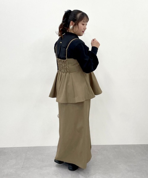 CHIC STYLE(シックスタイル)の「【セットアップ対応】キャミソールビスチェ<大きいサイズ有>シックスタイル(キャミソール・レディース・モカ/ブラック・M/L/LL/3L/4L/5L)」の14枚目の写真