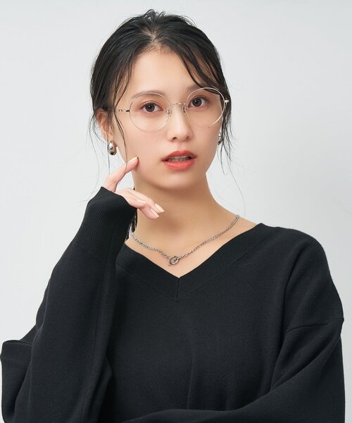 ラウンド型 メガネ｜チタンフレーム 丸型 小顔効果 軽量 メタル 眼鏡