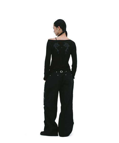 DEFGARMENTS（デフグラメンツ）の「STUD PARACHUTE PANTS [BLACK]（その他パンツ・レディース・その他・X-SMALL/SMALL/MEDIUM/LARGE）」の22枚目の写真