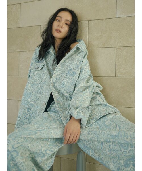 Ungrid（アングリッド）の「ペイズリーデニムカバーオール（カバーオール・レディース・ブルー・FREE）」の3枚目の写真