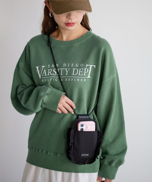 BAYFLOW（ベイフロー）の「[軽量!!スマホとお財布がこれひとつに♪]フリルライトミニショルダー（ショルダーバッグ・レディース・ブラック/ベージュ・FREE）」の3枚目の写真