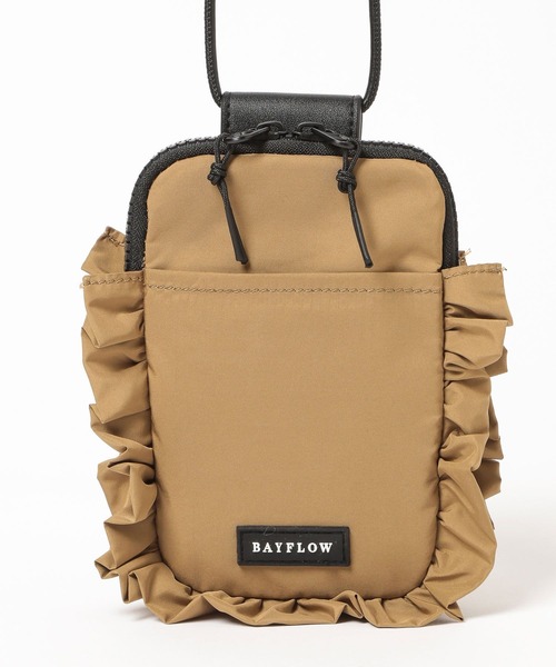 BAYFLOW（ベイフロー）の「[軽量!!スマホとお財布がこれひとつに♪]フリルライトミニショルダー（ショルダーバッグ・レディース・ブラック/ベージュ・FREE）」の12枚目の写真