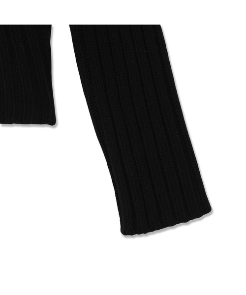 GUESS JEANS（ゲスジーンズ）の「GUESS JEANS Long Sleeves Zipped Fur Cardi カーディガン（カーディガン/ボレロ・レディース・ブラック・MEDIUM/SMALL/X-SMALL）」の4枚目の写真