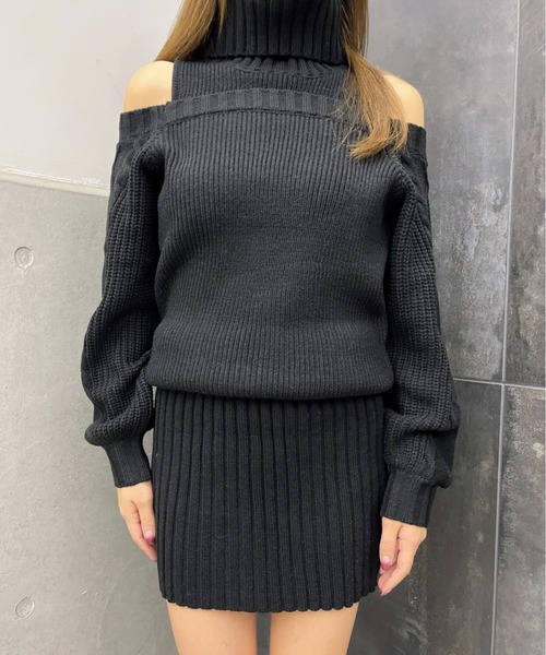 EGOIST（エゴイスト）の「肩開きケーブルミニワンピース（ワンピース・レディース・ブラック・FREE）」の14枚目の写真