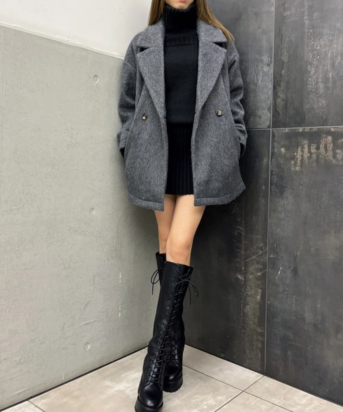 EGOIST（エゴイスト）の「肩開きケーブルミニワンピース（ワンピース・レディース・ブラック・FREE）」の6枚目の写真