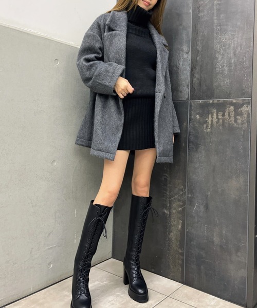 EGOIST（エゴイスト）の「肩開きケーブルミニワンピース（ワンピース・レディース・ブラック・FREE）」の7枚目の写真