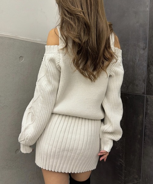 EGOIST（エゴイスト）の「肩開きケーブルミニワンピース（ワンピース・レディース・ブラック・FREE）」の18枚目の写真