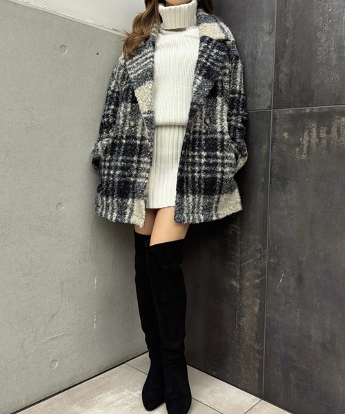 EGOIST（エゴイスト）の「肩開きケーブルミニワンピース（ワンピース・レディース・ブラック・FREE）」の2枚目の写真