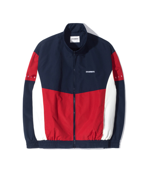 QT8 GARMENTS(キューティーエイトガーメント)の「MFオールドトラックジャケット(赤)(ナイロンジャケット・レディース・その他・LARGE/MEDIUM/X-LARGE)」の1枚目の写真