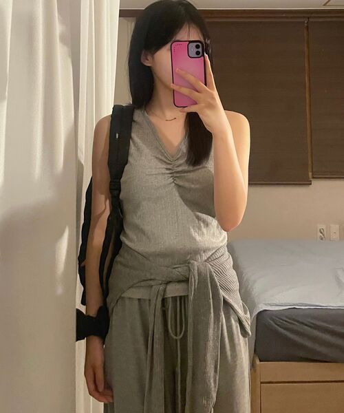 LADY VOLUME(レディーボリューム)の「レアリブドワイドパンツ (GREY)(スウェットパンツ・レディース・その他・MEDIUM/SMALL)」の10枚目の写真