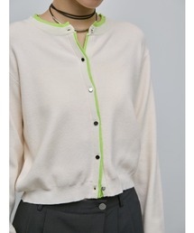 AIC. | カラーコンビネーションニットカーディガン(カーディガン/ボレロ)