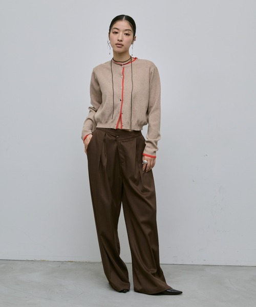 AIC.(エーアイシー)の「カラーコンビネーションニットカーディガン(カーディガン/ボレロ・レディース・ベージュ/グレー/アイボリー・FREE)」の18枚目の写真