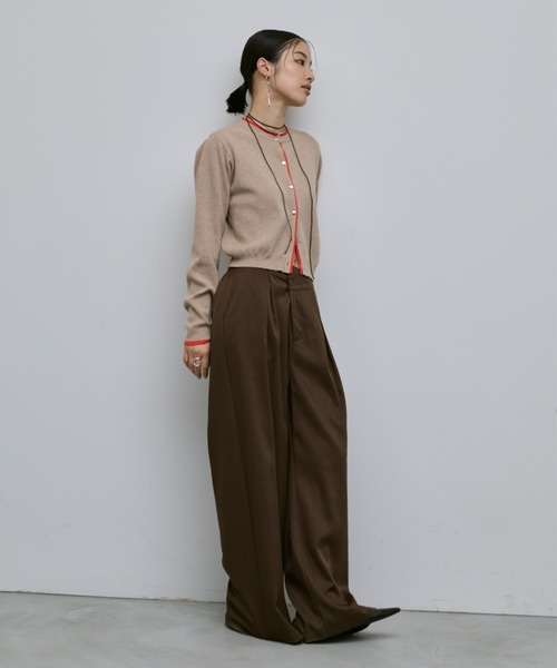 AIC.(エーアイシー)の「カラーコンビネーションニットカーディガン(カーディガン/ボレロ・レディース・ベージュ/グレー/アイボリー・FREE)」の15枚目の写真