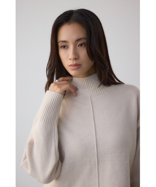 AZUL by moussy（アズールバイマウジー）の「アソートカラーハイネックニットトップス（ニット/セーター・レディース・ブルー/杢グレー/アイボリー/ブラック/レッド・FREE）」の7枚目の写真