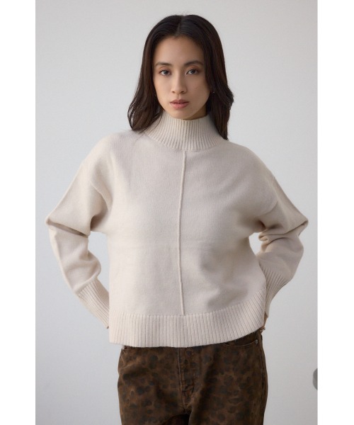 AZUL by moussy（アズールバイマウジー）の「アソートカラーハイネックニットトップス（ニット/セーター・レディース・ブルー/杢グレー/アイボリー/ブラック/レッド・FREE）」の8枚目の写真