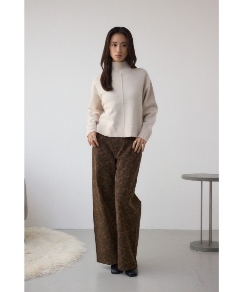 AZUL by moussy（アズールバイマウジー）の「アソートカラーハイネックニットトップス（ニット/セーター・レディース・ブルー/杢グレー/アイボリー/ブラック/レッド・FREE）」の9枚目の写真