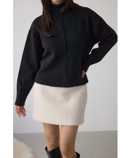 AZUL by moussy（アズールバイマウジー）の「アソートカラーハイネックニットトップス（ニット/セーター・レディース・ブルー/杢グレー/アイボリー/ブラック/レッド・FREE）」の18枚目の写真