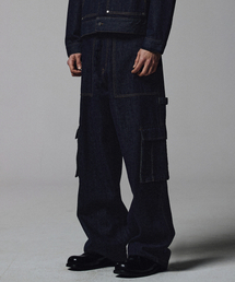 Fatigue Cargo Denim Pants - Deep Indigo