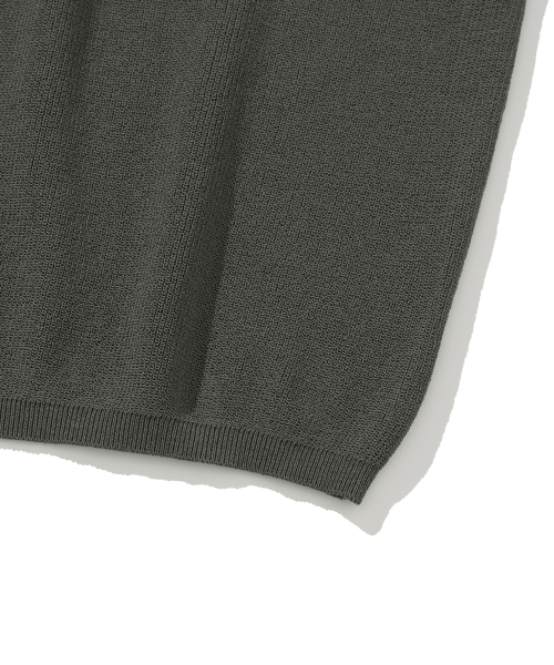 KNITTED(ニッティド)の「クールエバー ヘンリーネック 半袖ニット チャコール(ニット/セーター・レディース・その他・LARGE/X-LARGE/MEDIUM)」の5枚目の写真