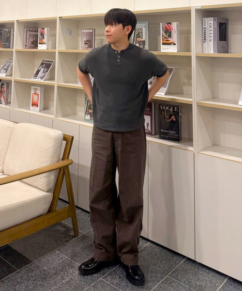 KNITTED(ニッティド)の「クールエバー ヘンリーネック 半袖ニット チャコール(ニット/セーター・レディース・その他・LARGE/X-LARGE/MEDIUM)」の10枚目の写真