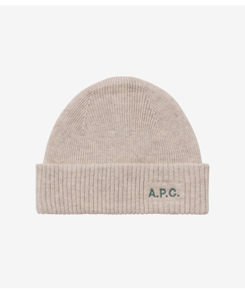 A.P.C.（アーペーセー）の「BONNET THIERS（ニットキャップ/ビーニー・メンズ・イエロー/ブラック/ベージュ系その他/グリーン系その他・ONESIZE）」の2枚目の写真