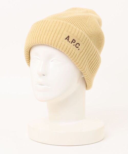 A.P.C.（アーペーセー）の「BONNET THIERS（ニットキャップ/ビーニー・メンズ・イエロー/ブラック/ベージュ系その他/グリーン系その他・ONESIZE）」の6枚目の写真