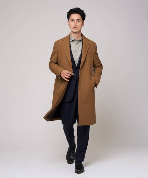 ウール ギャバジン チェスター コート（チェスターコート）｜EDIFICE