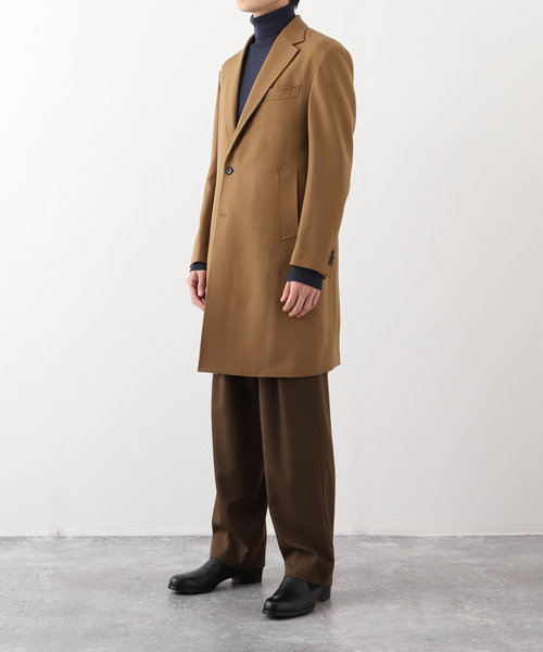 EDIFICE(エディフィス)の「ウール ギャバジン チェスター コート(チェスターコート・メンズ・ブラック/ベージュ・42/44/46/48/50/52)」の8枚目の写真