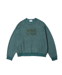 ANGLAN | Terry Embroidered Pullover - Blue Green(スウェット)
