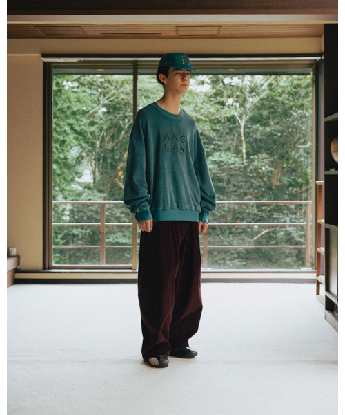 ANGLAN（アングラン）の「Terry Embroidered Pullover - Blue Green（スウェット・メンズ・その他・FREE）」の7枚目の写真