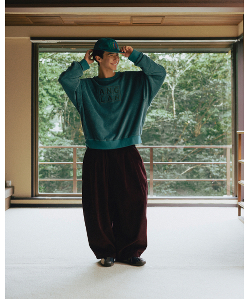 ANGLAN（アングラン）の「Terry Embroidered Pullover - Blue Green（スウェット・メンズ・その他・FREE）」の6枚目の写真