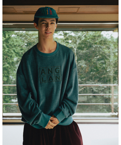 ANGLAN（アングラン）の「Terry Embroidered Pullover - Blue Green（スウェット・メンズ・その他・FREE）」の5枚目の写真