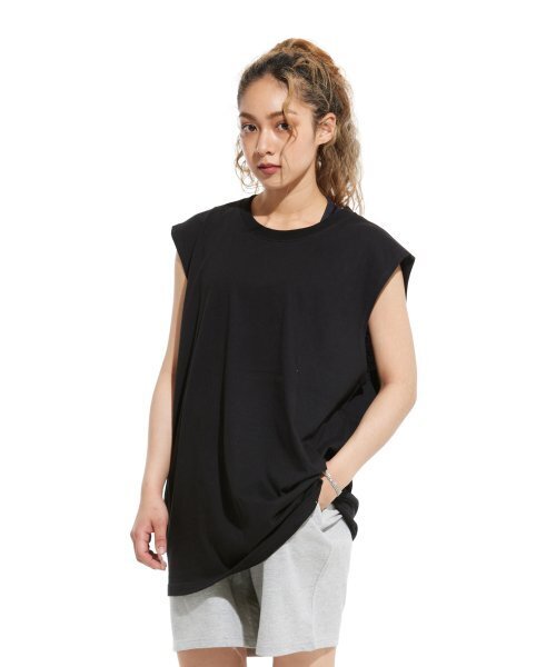 CREAM SODA LAB(クリームソーダラボ)の「ベーシックオーバーサイズスリーブレスブラック(Tシャツ/カットソー・メンズ・その他・X-LARGE/LARGE/MEDIUM)」の9枚目の写真